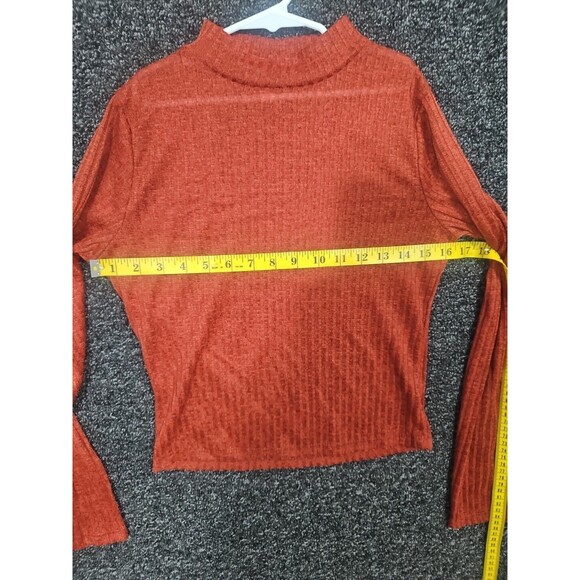 Brit & Bri Shirt Women's M Medium High Neck Long Sleeve  Cropped Blouse NEW NWT - Picture 6 of 10